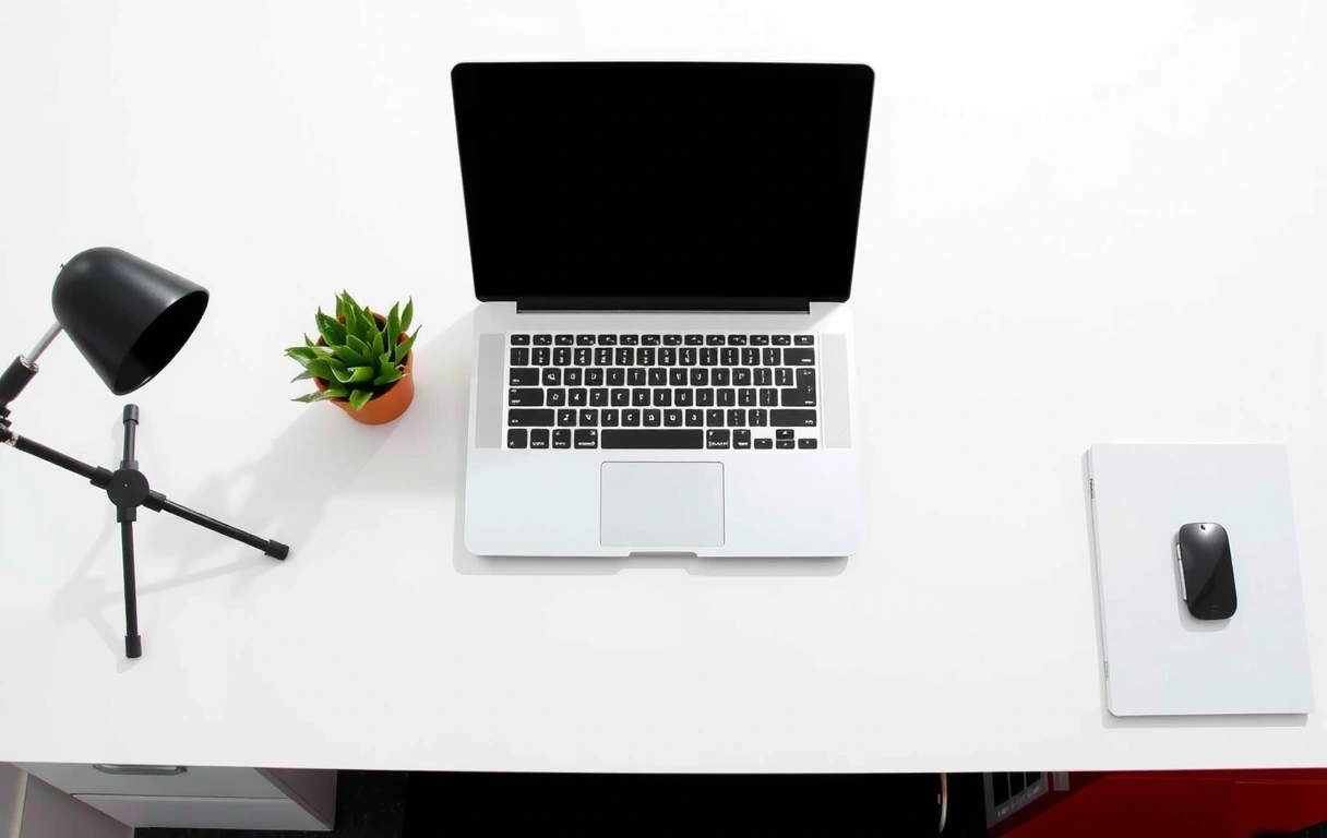 Professional workspace representing data security